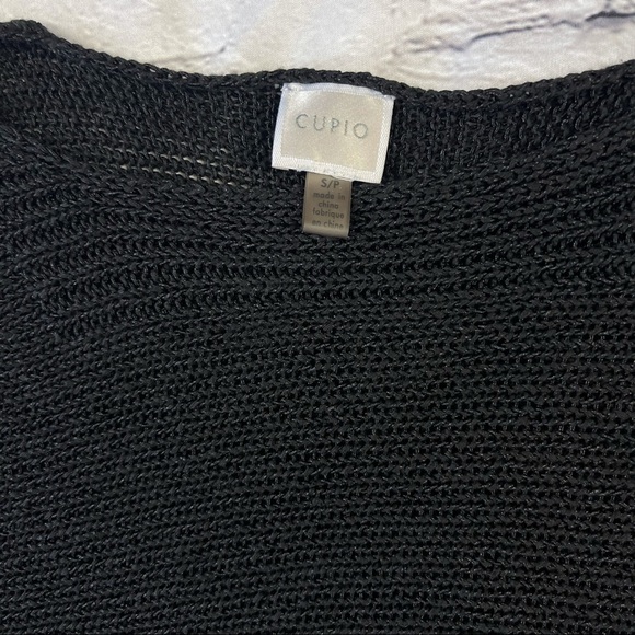 3/30$🔥 Cupio Black Boat neck short sleeve knitted blouse top size S - Picture 2 of 8